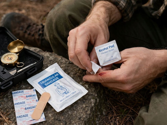 Set Supraviețuire 35 1 Lanternă Busolă Kit Prim Ajutor Survival Kit Camping Aria Trade