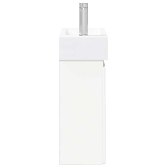 vidaXL Bathroom Vanity Unit with Sink M45.5xD22.5xH84cm White