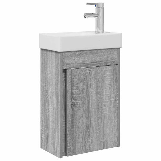 vidaXL Bench with Sink M40.5xD22.5xH62cm Gray