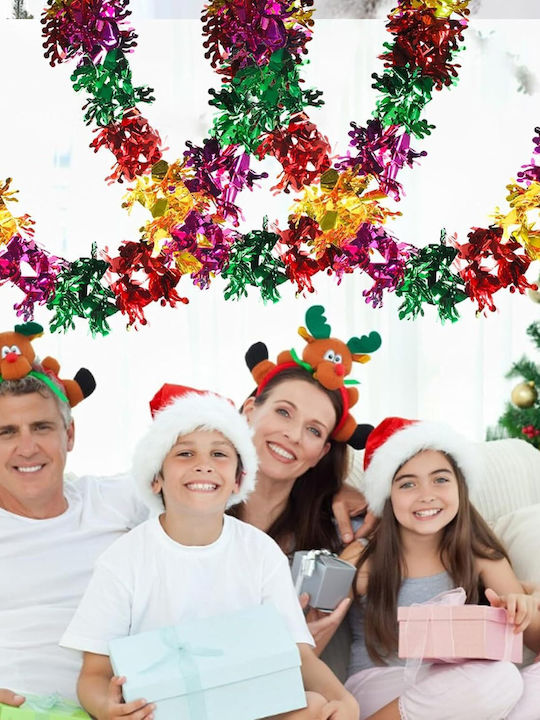 Multicolored Christmas Garland 4 Pcs Hanging Ceiling Decoration