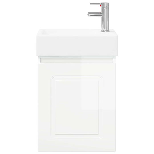 vidaXL Плот Със Смесител М45.5xШ22.5xВ84см Бял
