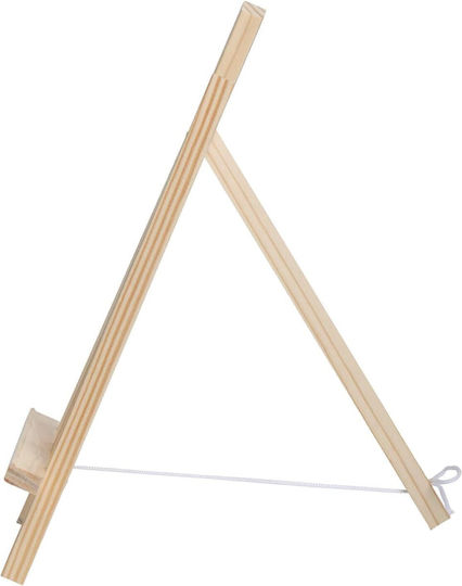 Adjustable 40 Cm Pine Wood Table Easel Brush