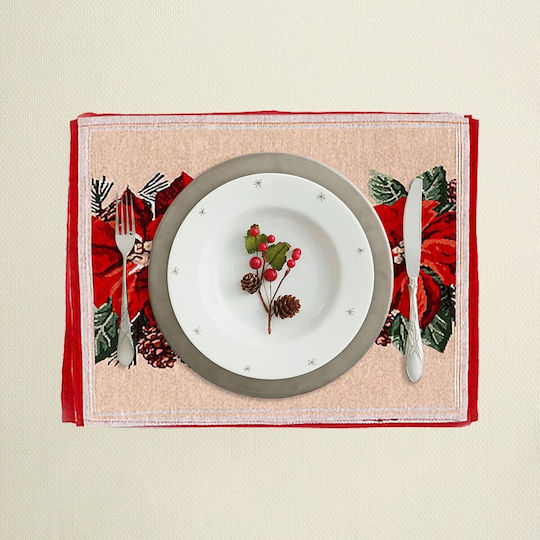 Alista Home Σουπλά Υφασμάτινο Κόκκινο 43x34cm