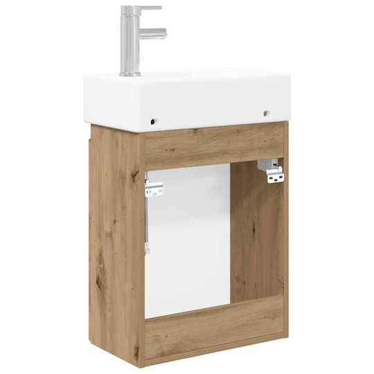 vidaXL Плот с Мивка 45.5x25.5x84см Кафяв