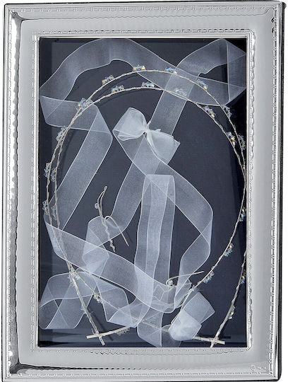 Prince Silvero Hochzeitskronen-Etui Fotografierahmen Rechteck Silver/White 24x18εκ. Prince Silvero Hochzeitskronen-Etui Fotografierahmen Rechteck Silver/White 24x18εκ.