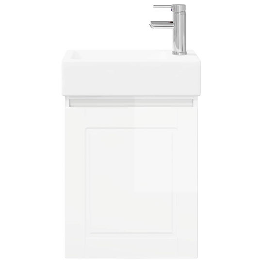 vidaXL Плот с Мивка М45.5xШ22.5xВ84см Бял