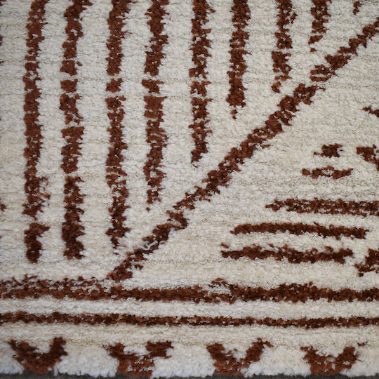 Χαλί Shaggy 240x300cm Cream/t.red