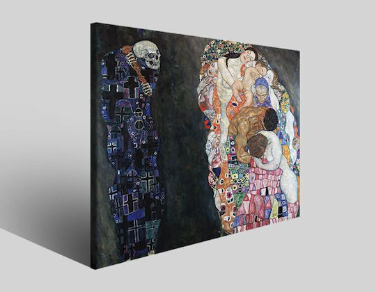 Painting Gustav Klimt Life Death Canvas Print 40x40 Cm