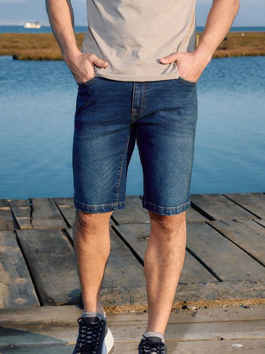 Herren Shorts Denim Mid Wash