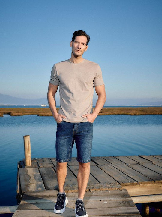 Herren Shorts Denim Mid Wash