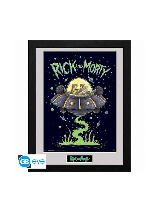 Gbeye Rick Morty Print Înramat Navă 30x40
