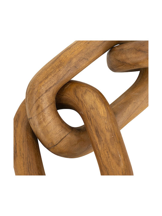 Artekko Woody Καφέ Διακοσμητική Αλυσίδα Ξύλο Teak 68x12x3 Cm 68cm X 12cm X 3cm