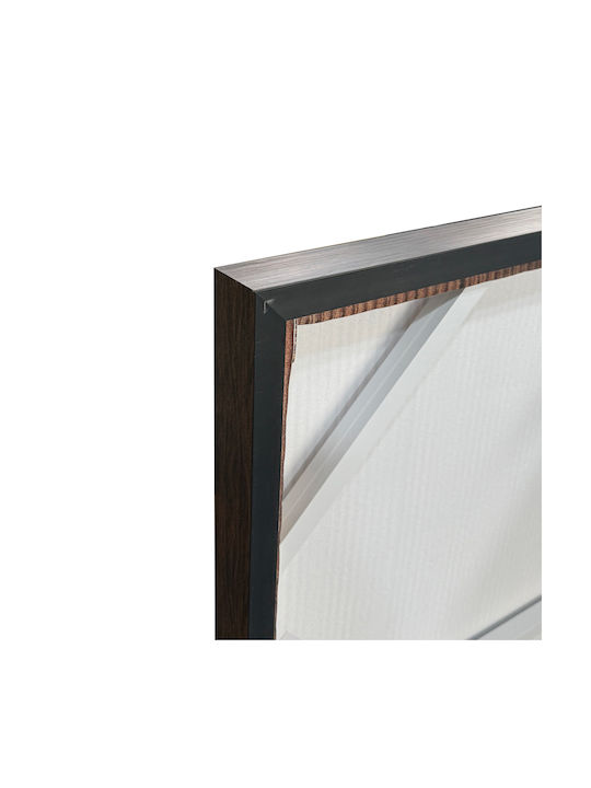Plow Πινακας Διακοσμησης 60x90x4cm Καμβας Καφε Σκουρο Mdf 035043