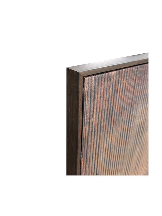 Plow Πινακας Διακοσμησης 60x90x4cm Καμβας Καφε Σκουρο Mdf 035043