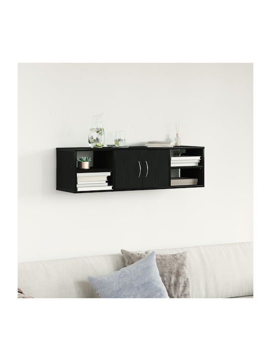 Regal Wand Black Oak 140x41x75cm