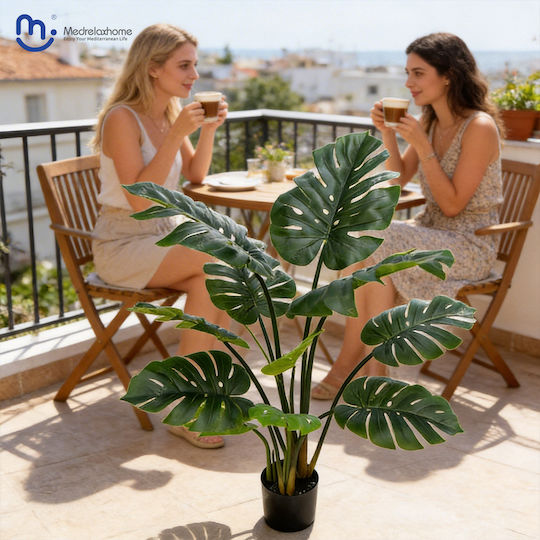 Medrelaxhome Διακοσμητικό Τεχνητό Φυτό Μονστέρα 2 (Monstera) h110cm