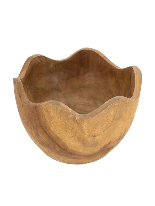 Artekko Holz Dekorative Schale Braun 26x26x4cm