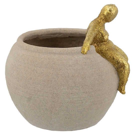 Artekko Figurină Bol Decorativ Din Polirosină Bej 23,5x22,3x2,3cm