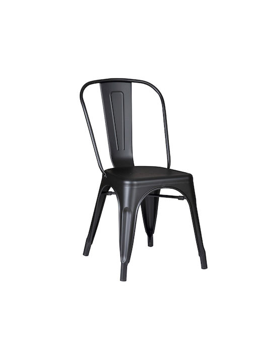 Metallischer Gartenhocker Texas Schwarze 45x51x84cm Metallischer Gartenhocker Texas Schwarze 45x51x84cm