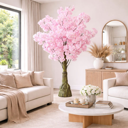 Künstliche dekorative rosa Kirschblütenpflanze 110 cm 83912-10