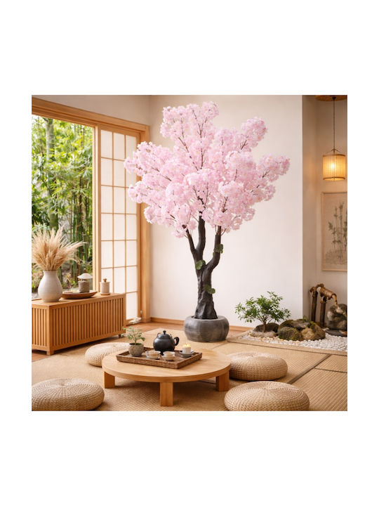 Plantă Decorativă Artificială de Cireș Roz 180cm 83913-10