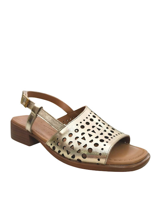 Leather Women's Anatomic Gold Sandals