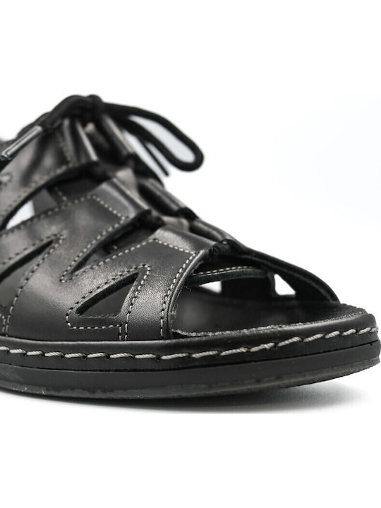 Leather Women's Anatomic Black Sandals