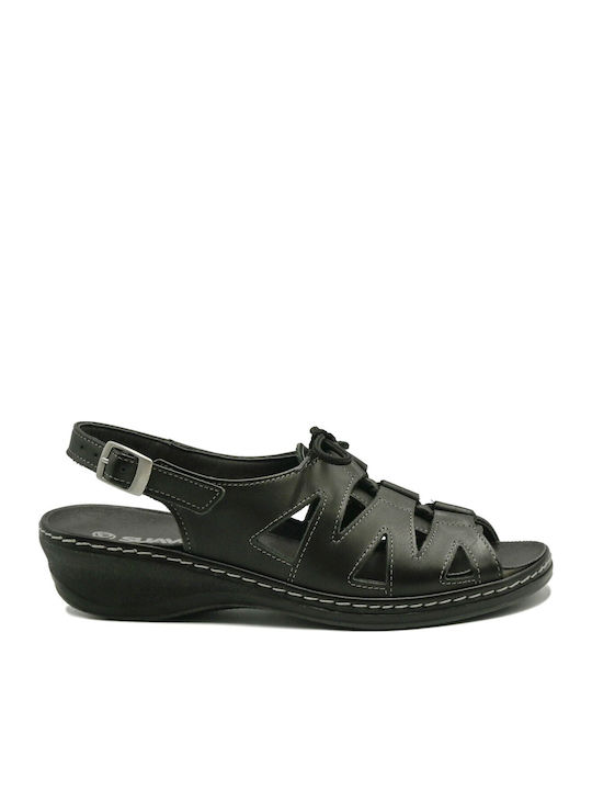Leather Women's Anatomic Black Sandals