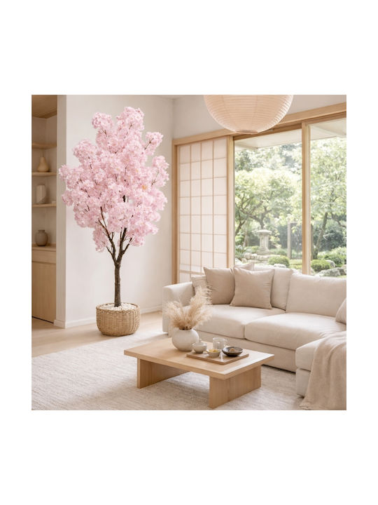 Künstliche Dekorative Pflanze Rosa Kirsche 150cm 83911-10