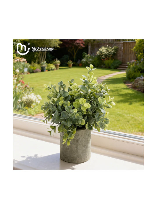 Plantă Artificială Decorativă Eucaliptus Înălțime 25cm 1 Bucată