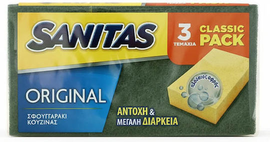 Sanitas Classic Kitchen Sponges 3 Pieces
