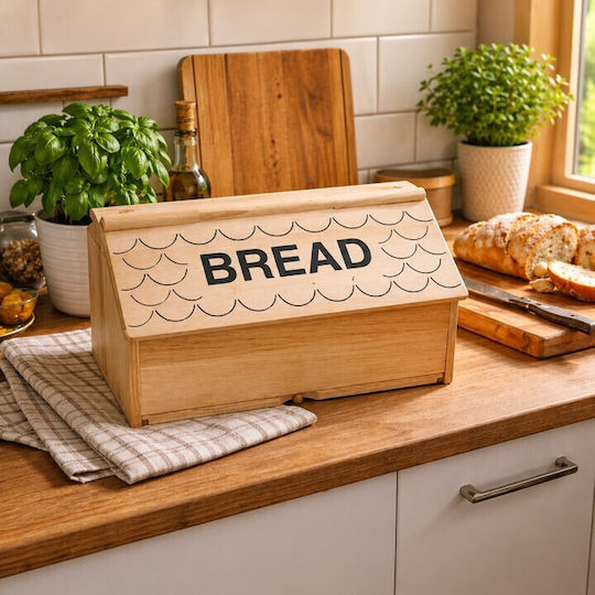 ForHome Cutie de pâine Lemn 39x26x20cm