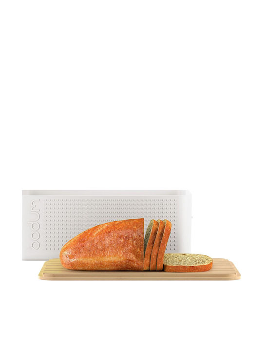 Bodum Bread Box with Lid Metallic White 36.5cm