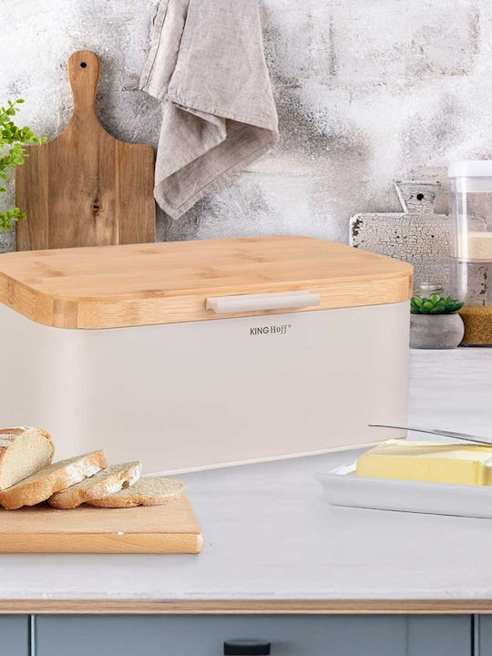 KING Hoff Bread Box with Lid Gray KING Hoff Bread Box with Lid Gray