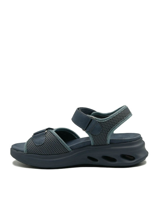 Γυναικεία Ανατομικά Σανδάλια Flatforms Μπλε
