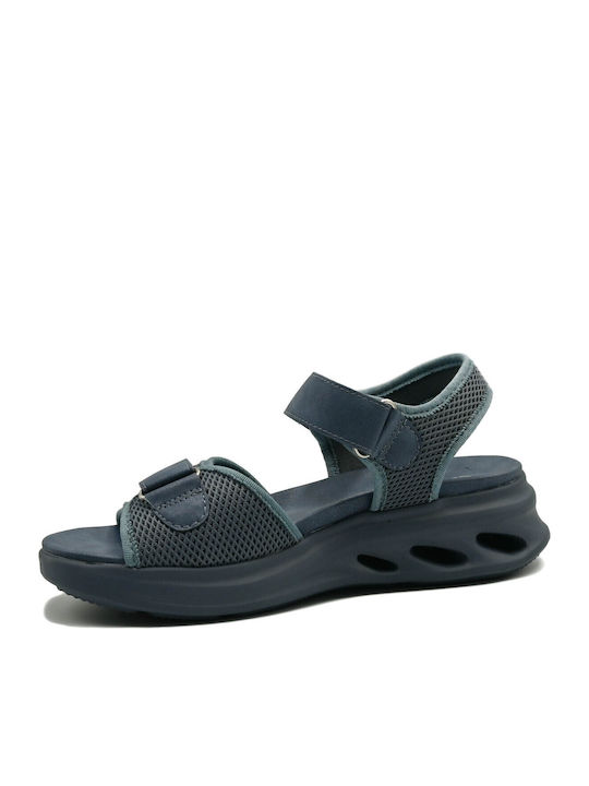 Γυναικεία Ανατομικά Σανδάλια Flatforms Μπλε