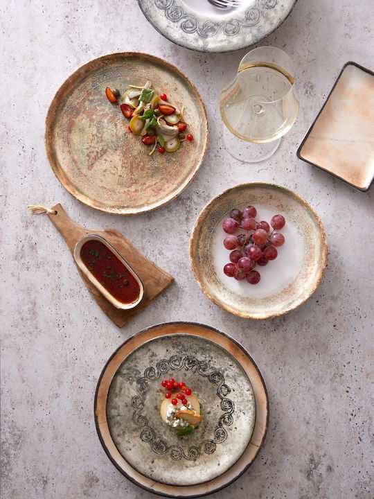 Bormioli Rocco Serving Platter from Beige Porcelain 31x31cm 6pcs Bormioli Rocco Serving Platter from Beige Porcelain 31x31cm 6pcs