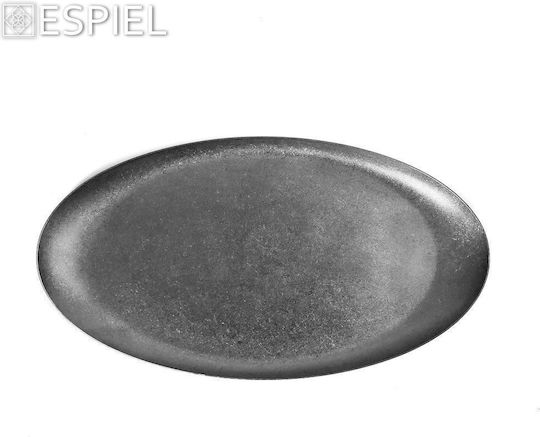 Espiel Snow Serving Platter Oval made of Porcelain Gray 22x12cm