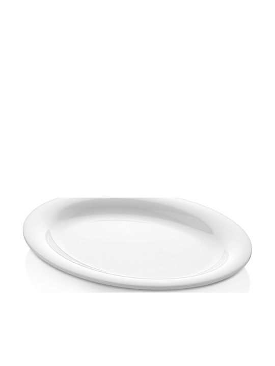Atlas Melamin Servierplatte Oval Melamin Weiß 34x26cm 1Stück