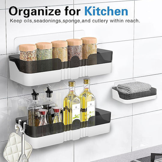 Shelf Set Accesorii Baie Plastic Alb