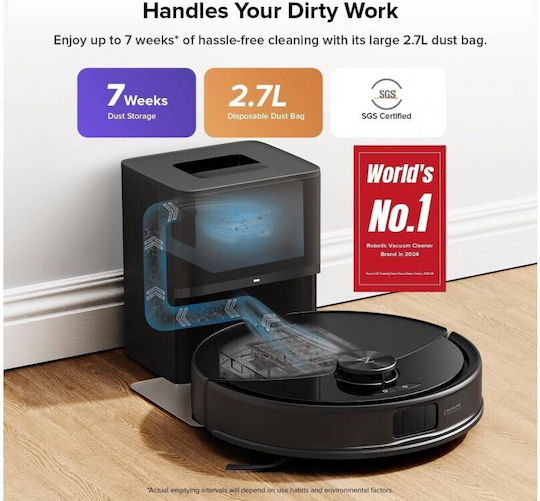 Roborock Q10 VF+ Robot Vacuum Cleaner with Laser Mapping & 10000Pa Suction Power Black