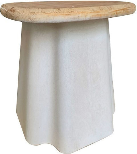 Rundes Beistelltisch Loberta aus Massivholz Natürliche-Beige M47,5xL47,5xH50cm Rundes Beistelltisch Loberta aus Massivholz Natürliche-Beige M47,5xL47,5xH50cm