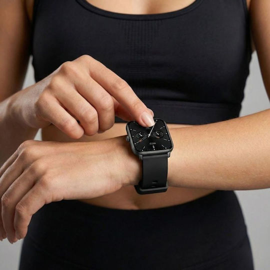 Gravity GT36-5 45mm Smartwatch mit PPG (Schwarz)