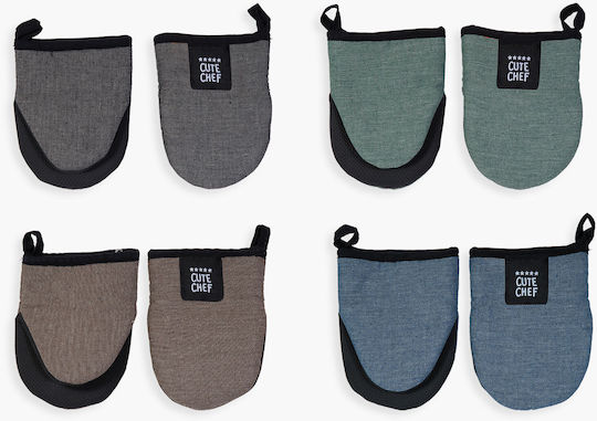 Nef-Nef Homeware Lorin Ofenhandschuh Stoff Grün 2 Stück