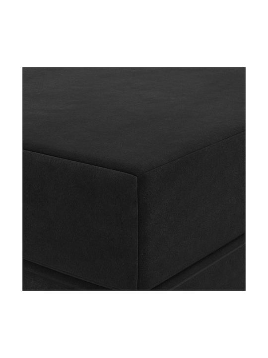 vidaXL Μαξιλάρα Δαπέδου από Βελούδο Μαύρο 67x180εκ.