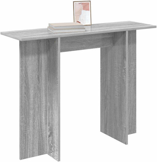 vidaXL Konsolentisch Holz Grau M100xB30xH75cm