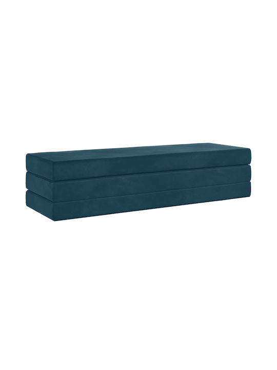 vidaXL Velvet Floor Pillow Blue 67x200cm