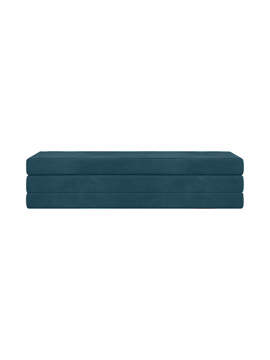 vidaXL Velvet Floor Pillow Blue 67x180cm
