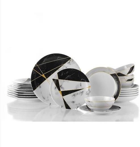 Kutahya Porselen White Porcelain Dinnerware Set 24pcs