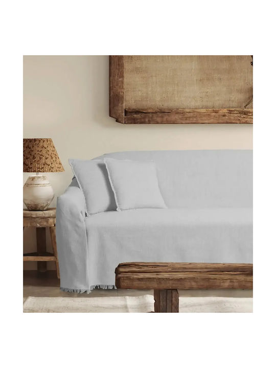 Das Home Sofa-Kissen 0284 aus 100% Baumwolle Grau 40x40cm